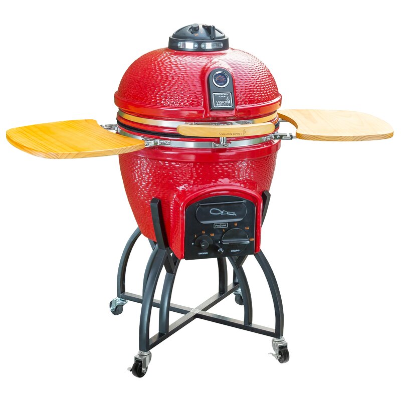 Vision Grills Kamado Charcoal Grill with Smoker | Wayfair